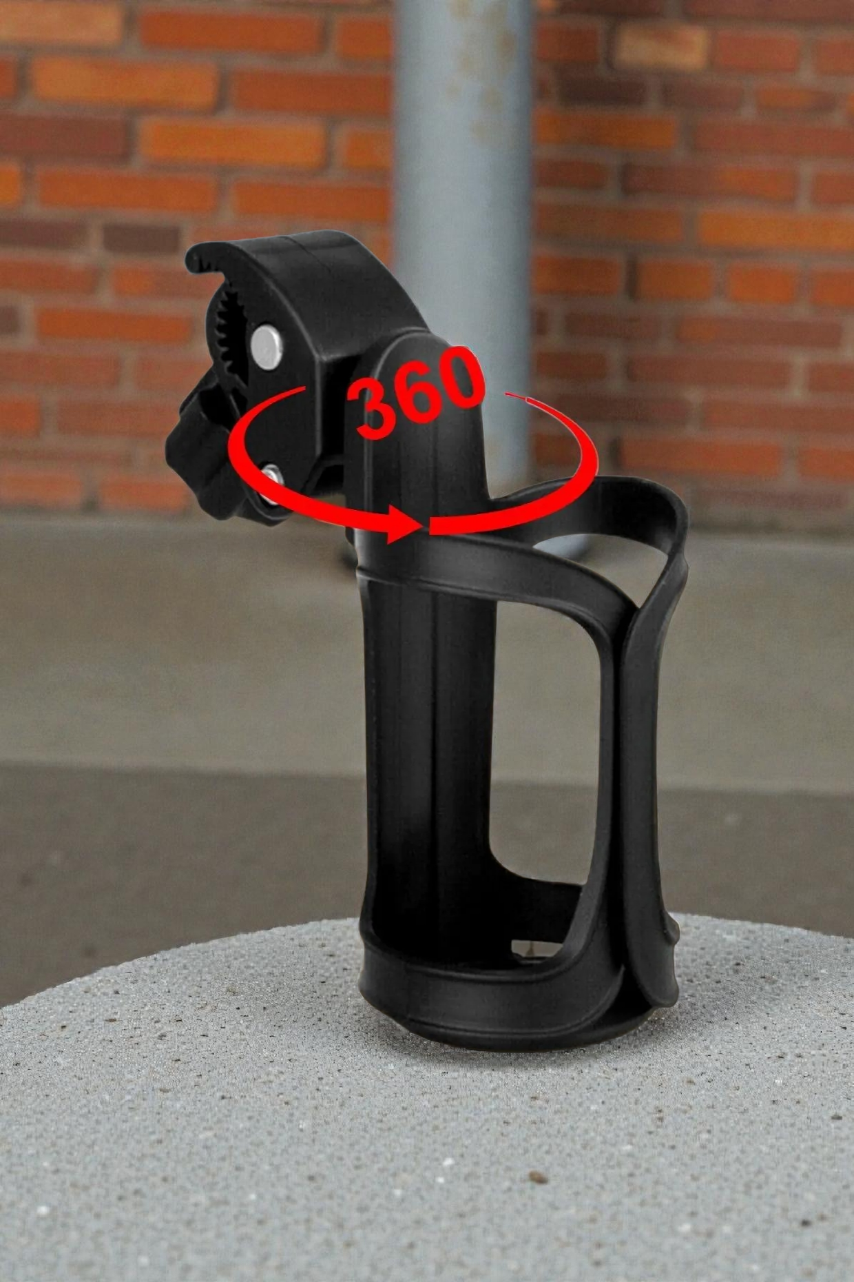 Universal Bike Cup Holder with 360° Rotating Clip – Lightweight, Tool-Free Drink Holder for Bikes, Strollers & Scooters