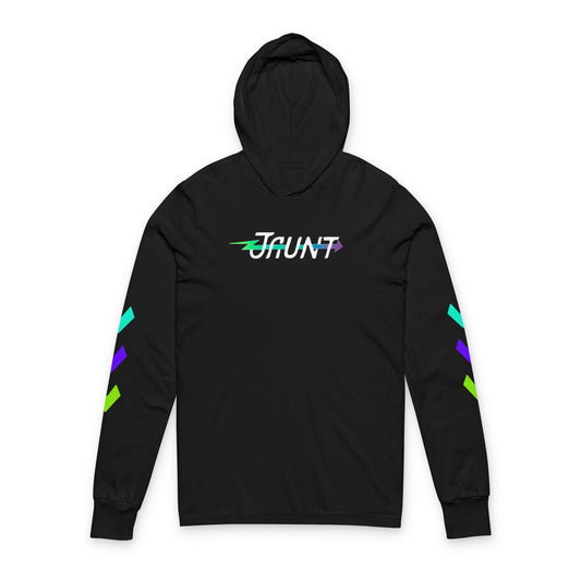 Hooded Long Sleeve Tee — 'Jaunt' Electric Rider