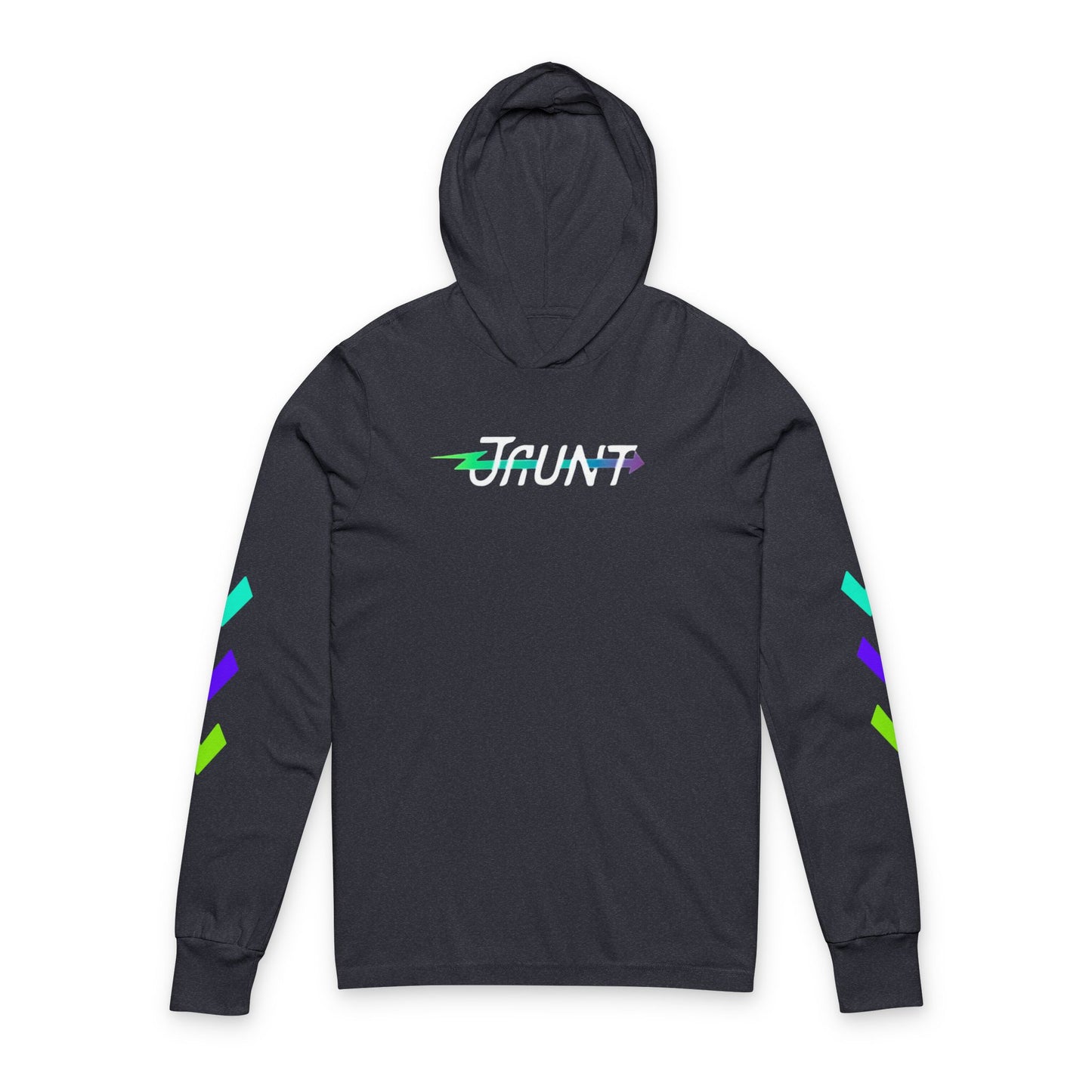 Hooded Long Sleeve Tee — 'Jaunt' Electric Rider