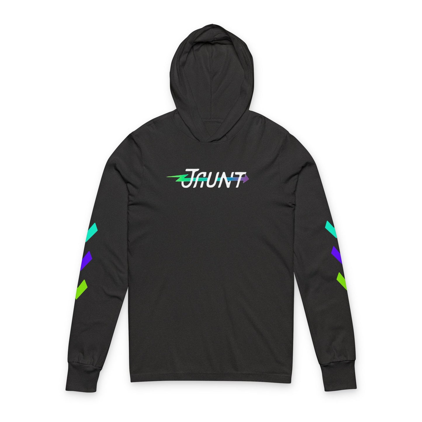 Hooded Long Sleeve Tee — 'Jaunt' Electric Rider