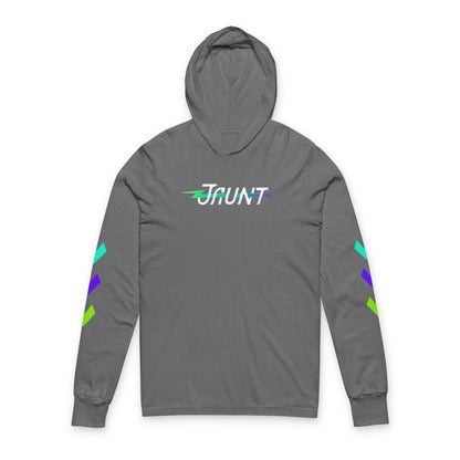 Hooded Long Sleeve Tee — 'Jaunt' Electric Rider