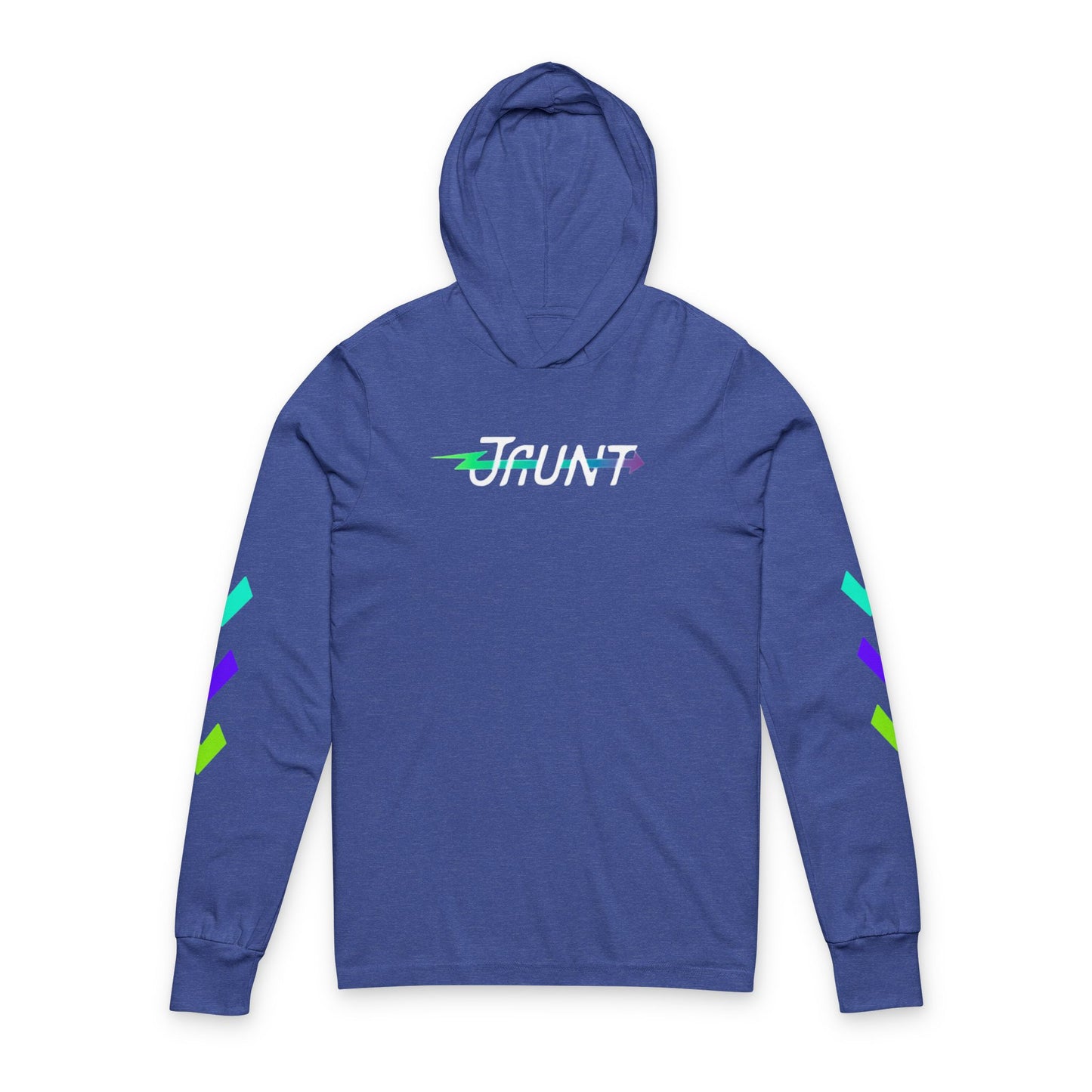 Hooded Long Sleeve Tee — 'Jaunt' Electric Rider