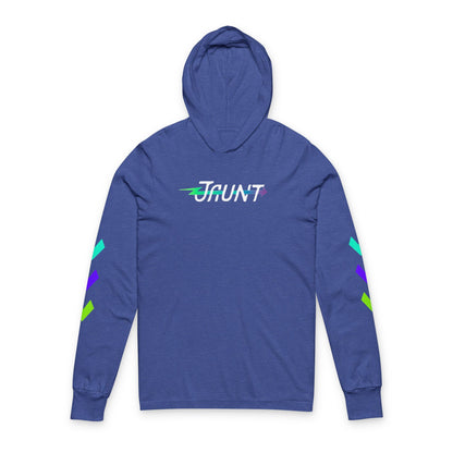 Hooded Long Sleeve Tee — 'Jaunt' Electric Rider